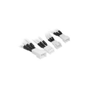 BitFenix Alchemy 3-Pin to 3x 3-Pin Adapter 60cm - sleeved white/white