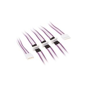 BitFenix Alchemy Molex 4x SATA Adapter 20 cm - sleeved  Purple / White / White