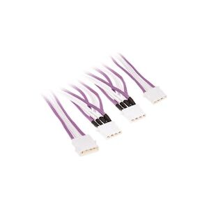 BitFenix Alchemy Molex to 3x Molex Adapter 55 cm - Sleeved  Purple / White / White