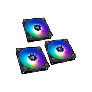 Arctic P12 PWM PST A-RGB 0db Black Triple Fan Pack - 120mm