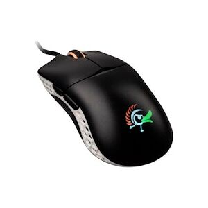 Ducky Feather Black and White Kailh RGB Lightweight USB Optical Gaming Mouse (DMFE20O-OAZPA7A)