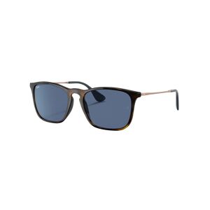 Ray-Ban Chris Square Sunglasses  - Havana/Dark Blue - Male - Size: One Size