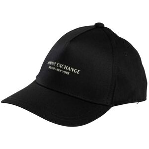 Armani Exchange Brand Baseball Cap - Black - Male - Size: One Size Armani Exchange Brand Baseball Cap - Black - Male - Size: One Size