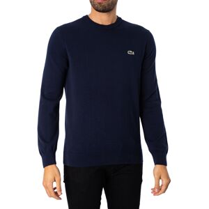 Lacoste Logo Knit Sweatshirt - Marine Blue - Male - Size: XL Lacoste Logo Knit Sweatshirt - Marine Blue - Male - Size: XL