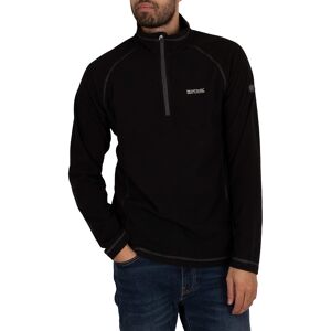 Regatta Montes Lightweight Half Zip Mini Stripe Sweatshirt - Black - Male - Size: 3XL Regatta Montes Lightweight Half Zip Mini Stripe Sweatshirt - Black - Male - Size: 3XL