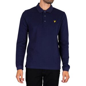 Lyle & Scott Longsleeved Polo Shirt - Navy - Male - Size: L Lyle & Scott Longsleeved Polo Shirt - Navy - Male - Size: L