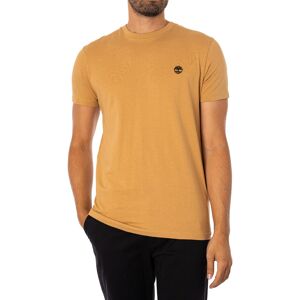 Timberland Slim Fit Embroidered Logo T-Shirt - Light Brown - Male - Size: XXL Timberland Slim Fit Embroidered Logo T-Shirt - Light Brown - Male - Size: XXL