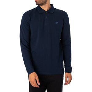 Timberland Slim Fit Longsleeved Embroidered Logo Polo Shirt - Navy - Male - Size: XL Timberland Slim Fit Longsleeved Embroidered Logo Polo Shirt - Navy - Male - Size: XL