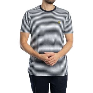 Lyle & Scott Linen Blend Breton Stripe T-Shirt - Dark Navy/White - Male - Size: M Lyle & Scott Linen Blend Breton Stripe T-Shirt - Dark Navy/White - Male - Size: M