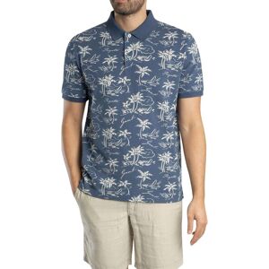 Gant Printed Polo Shirt - Dusty Navy - Male - Size: L Gant Printed Polo Shirt - Dusty Navy - Male - Size: L