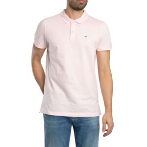 Tommy Jeans Slim Placket Polo Shirt - Precious Pink - Male - Size: M Tommy Jeans Slim Placket Polo Shirt - Precious Pink - Male - Size: M