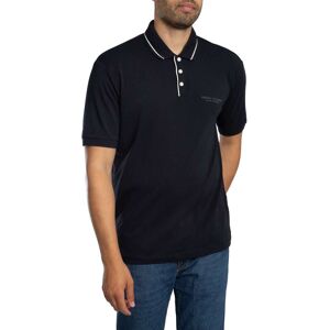 Armani Exchange Trim Logo Polo Shirt - Deep Navy - Male - Size: M Armani Exchange Trim Logo Polo Shirt - Deep Navy - Male - Size: M