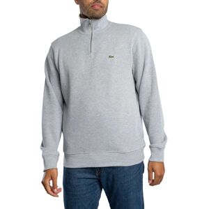 Lacoste Zip Collar Sweatshirt - Light Grey - Male - Size: XXL Lacoste Zip Collar Sweatshirt - Light Grey - Male - Size: XXL