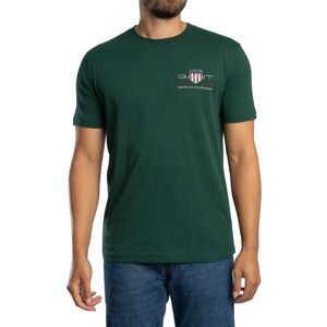 Gant Regular Archive Shield T-Shirt - Tartan Green - Male - Size: 3XL Gant Regular Archive Shield T-Shirt - Tartan Green - Male - Size: 3XL