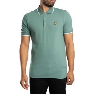 Lyle & Scott Tipped Polo Shirt - Agave Green/White - Male - Size: XXL Lyle & Scott Tipped Polo Shirt - Agave Green/White - Male - Size: XXL