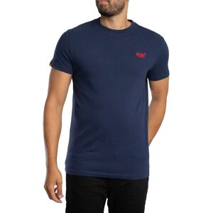 Superdry Essential Logo EMB T-Shirt - Atlantic Navy - Male - Size: XL Superdry Essential Logo EMB T-Shirt - Atlantic Navy - Male - Size: XL