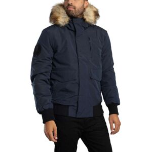 Superdry Everest Hooded Puffer Bomber Jacket - Nordic Chrome Navy - Male - Size: M Superdry Everest Hooded Puffer Bomber Jacket - Nordic Chrome Navy - Male - Size: M