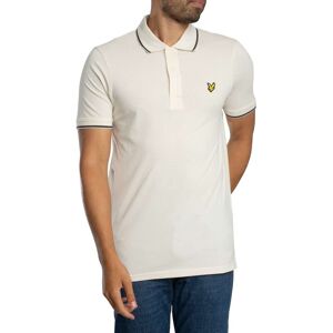 Lyle & Scott Tipped Polo Shirt - Chalk/Gunmetal - Male - Size: S Lyle & Scott Tipped Polo Shirt - Chalk/Gunmetal - Male - Size: S