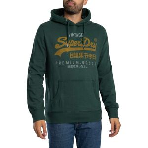 Superdry Vintage Duo Classic Pullover Hoodie - Enamel Green - Male - Size: L Superdry Vintage Duo Classic Pullover Hoodie - Enamel Green - Male - Size: L