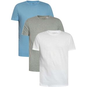 Calvin Klein 3 Pack Lounge Classic T-Shirt - White/Blue/Grey - Male - Size: M Calvin Klein 3 Pack Lounge Classic T-Shirt - White/Blue/Grey - Male - Size: M