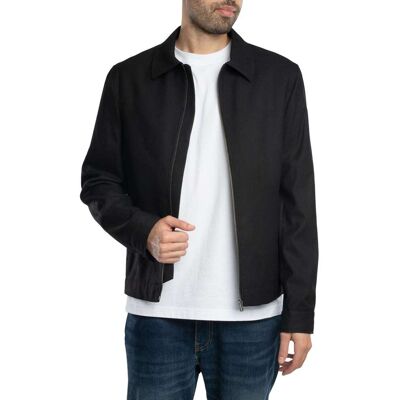 Ted Baker Henry J Wool Blend Harrington Jacket - Black - Male - Size: XXL Ted Baker Henry J Wool Blend Harrington Jacket - Black - Male - Size: XXL