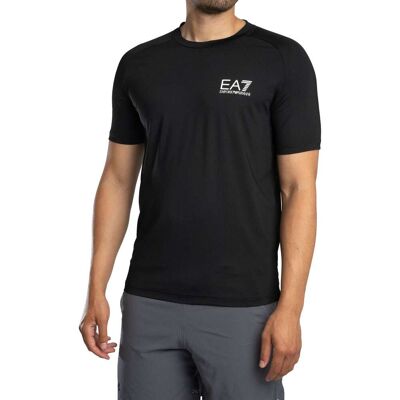 EA7 Ventus 7 Chest Logo T-Shirt - Black - Male - Size: XXL EA7 Ventus 7 Chest Logo T-Shirt - Black - Male - Size: XXL
