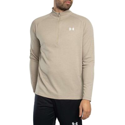 Under Armour Tech Textured Track Top - City Khaki/White - Male - Size: XXL Under Armour Tech Textured Track Top - City Khaki/White - Male - Size: XXL