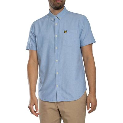 Lyle & Scott Short Sleeved Oxford Shirt - Riviera - Male - Size: S Lyle & Scott Short Sleeved Oxford Shirt - Riviera - Male - Size: S