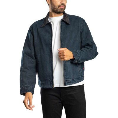 Levis Castro Zip Lined Jacket - Dark Blue/Black - Male - Size: S Levis Castro Zip Lined Jacket - Dark Blue/Black - Male - Size: S