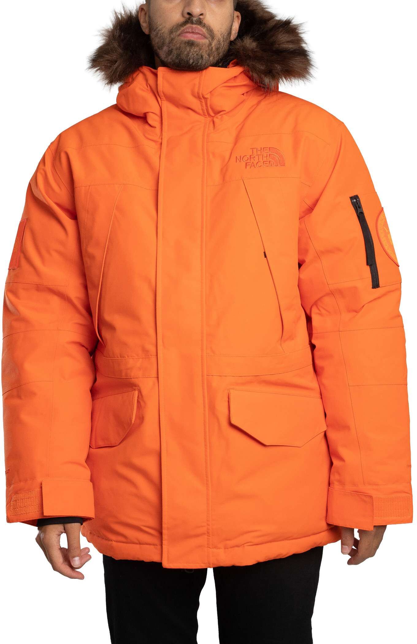 The North Face Expen McMurdo Parka Jacket - Red Orange - Male - Size: S