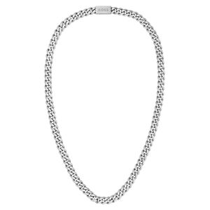 Boss Curb Chain Necklace  - Steel - Male - Size: One Size