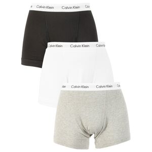 Calvin Klein 3 Pack Trunks  - Grey/White/Black - Male - Size: M