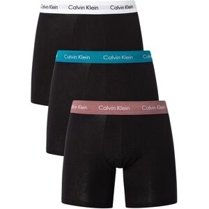 Calvin Klein 3 Pack Boxer Briefs  - Black (Capri Rise/Ocean Depths/White) - Male - Size: L