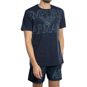 Emporio Armani Lounge Big Logo Graphic T-Shirt - Blue - Male - Size: M
