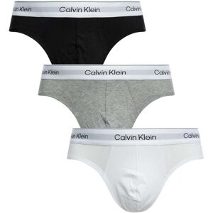 Calvin Klein 3 Pack Icon Hip Briefs - Grey/White/Black - Male - Size: L Calvin Klein 3 Pack Icon Hip Briefs - Grey/White/Black - Male - Size: L