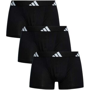Adidas 3 Pack Active Flex Cotton Trunks - Black/Black Adidas 3 Pack Active Flex Cotton Trunks - Black/Black