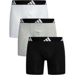 Adidas 3 Pack Active Flex Cotton Boxer Briefs - Black/Grey/White - Male - Size: L Adidas 3 Pack Active Flex Cotton Boxer Briefs - Black/Grey/White - Male - Size: L