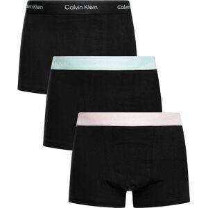 Calvin Klein 3 Pack Relaxed Fit Trunks - Black (Black/Green/Pink) - Male - Size: S Calvin Klein 3 Pack Relaxed Fit Trunks - Black (Black/Green/Pink) - Male - Size: S