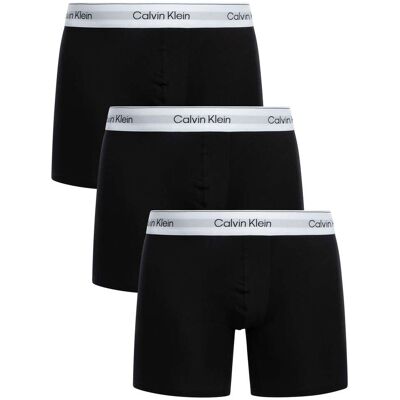 Calvin Klein 3 Pack Icon Boxer Briefs - Black/White - Male - Size: S Calvin Klein 3 Pack Icon Boxer Briefs - Black/White - Male - Size: S