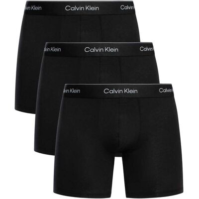 Calvin Klein 3 Pack Icon Boxer Briefs - Black/Black - Male - Size: M Calvin Klein 3 Pack Icon Boxer Briefs - Black/Black - Male - Size: M
