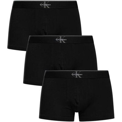 Calvin Klein 3 Pack Graphic Monogram Trunks - Black - Male - Size: 3XL Calvin Klein 3 Pack Graphic Monogram Trunks - Black - Male - Size: 3XL