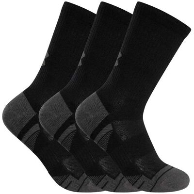 Under Armour 3 Pack Performance Tech Crew Socks - Black - Male - Size: L Under Armour 3 Pack Performance Tech Crew Socks - Black - Male - Size: L