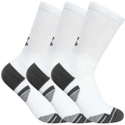 Under Armour 3 Pack Performance Tech Crew Socks - White/Black - Male - Size: M Under Armour 3 Pack Performance Tech Crew Socks - White/Black - Male - Size: M