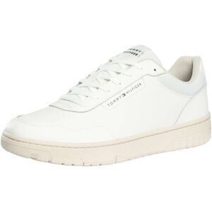 Tommy Hilfiger Basket Core Leather Trainers - Ecru - Male - Size: 10.5 UK Tommy Hilfiger Basket Core Leather Trainers - Ecru - Male - Size: 10.5 UK