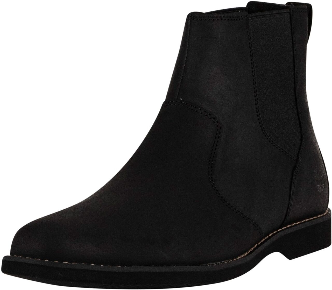 Timberland Woodhull Leather Chelsea Boots - Black Full Grain - Male - Size: 11.5 UK