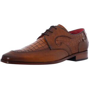 Jeffery West Croco Leather Derby Shoes - Castano Jeffery West Croco Leather Derby Shoes - Castano