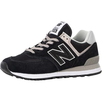 New Balance 574 Suede Trainers - Black/White - Male - Size: 7 UK New Balance 574 Suede Trainers - Black/White - Male - Size: 7 UK