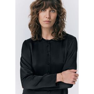 Ghost Efie Satin Button Through Blouse Black female Ghost Efie Satin Button Through Blouse Black female