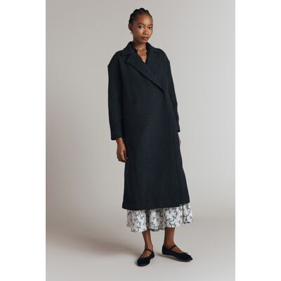 Ghost Abby Wool Blend Long Coat Charcoal female Ghost Abby Wool Blend Long Coat Charcoal female