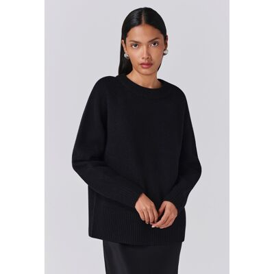Ghost Arleen Longline Oversized Jumper Black female Ghost Arleen Longline Oversized Jumper Black female